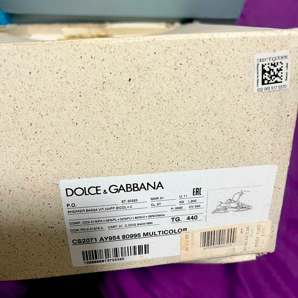 Dolce and Gabbana brand new US size 11 sneakers in original box - Picture 1 of 8